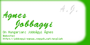 agnes jobbagyi business card